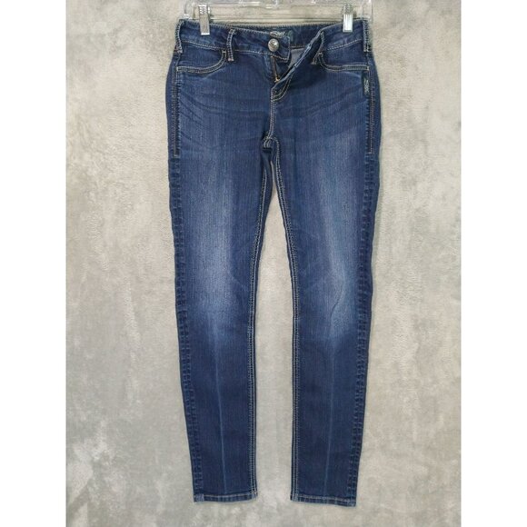 Silver Jeans Co Denim - Silver Jeans Womens 27x31 Blue Denim Suki Jegging Dark Wash Low Rise Stretch